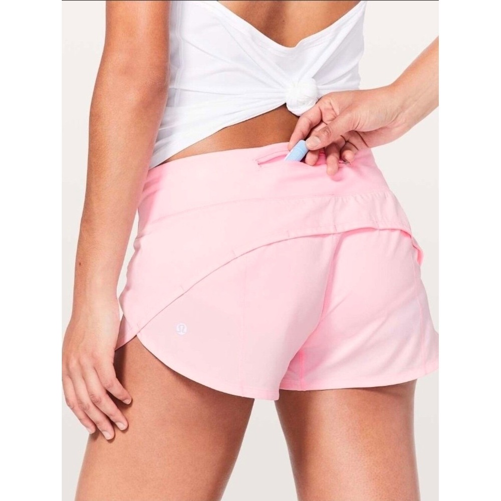 Lululemon Speed Up Short 2.5" Miami Pink Sz 10 Light Baby Pink FLAW
